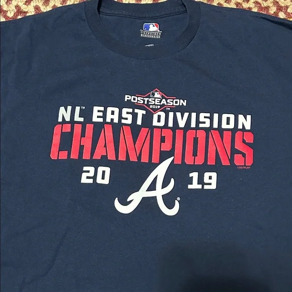 Atlanta Braves Major League Baseball National League East Champions Tshirt Large - Picture 2 of 5